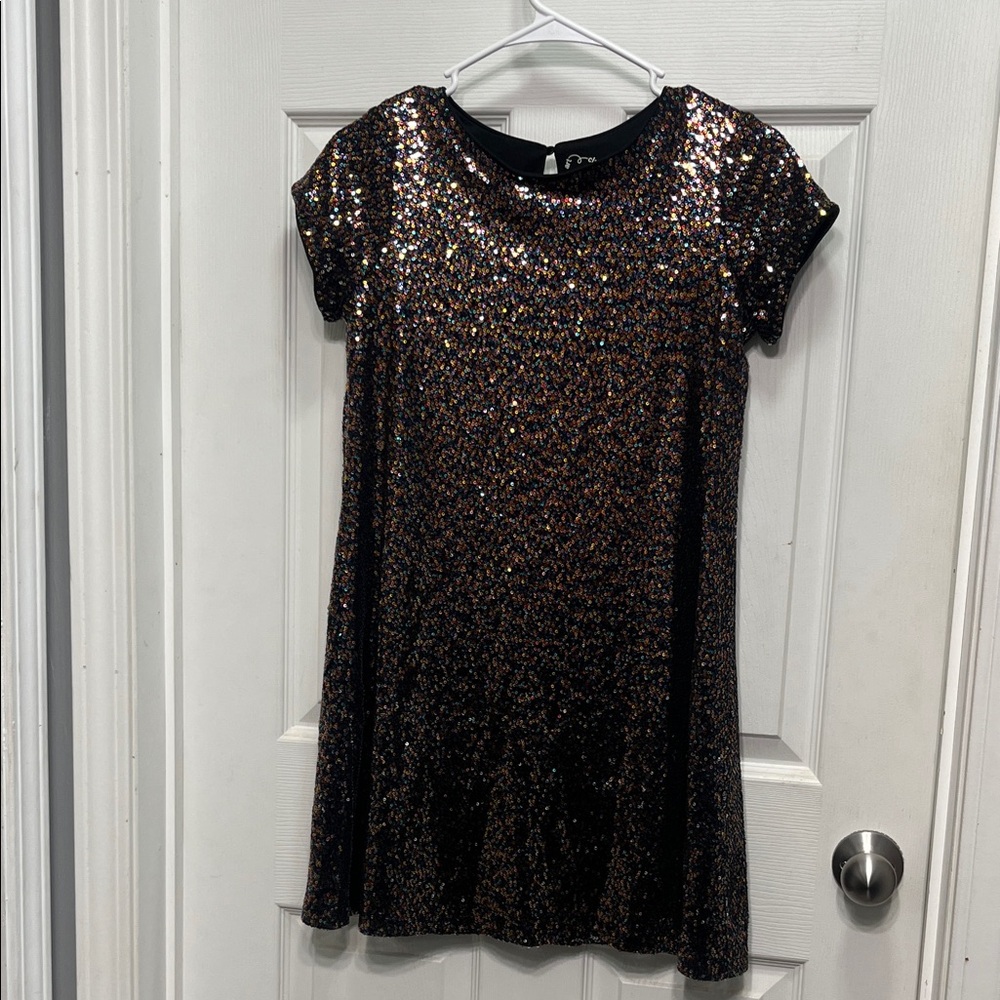 •Cat & Jack• Glittering Black and Gold Formal Dress
